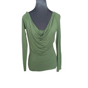 United Colors of Benneton Green Cowl Neck Long Sleeve Top